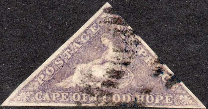 Cape of Good Hope 1858 SACC7b 6d DEEP ROSE LILAC - VFU - CV R15000