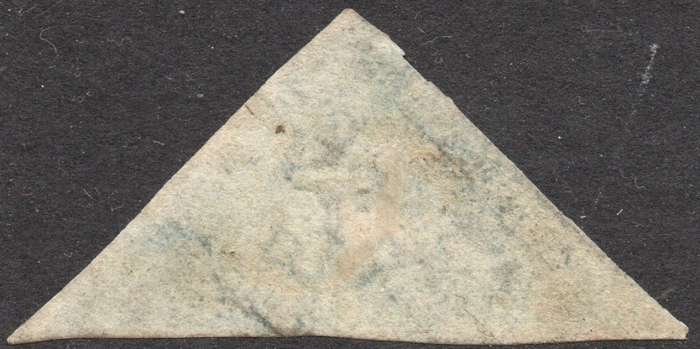 CAPE OF GOOD HOPE 1853 SACC4a - 4d BLUE ON SLIGHTLY BLUED PAPER - VFU - CV R3500+