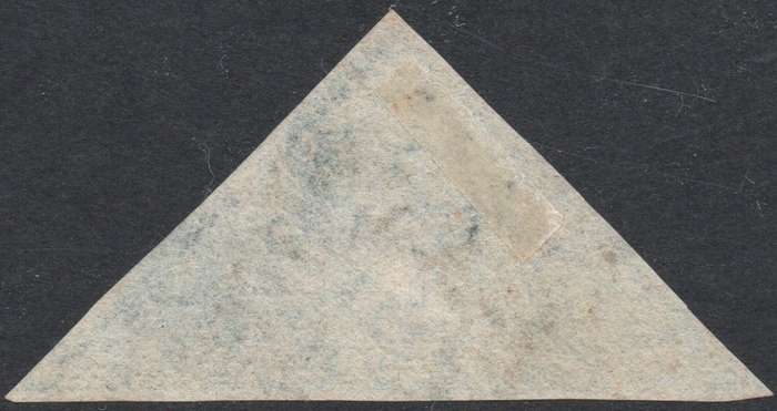 CAPE OF GOOD HOPE 1853 SACC4a - 4d BLUE ON SLIGHTLY BLUED PAPER - VFU - CV R3500
