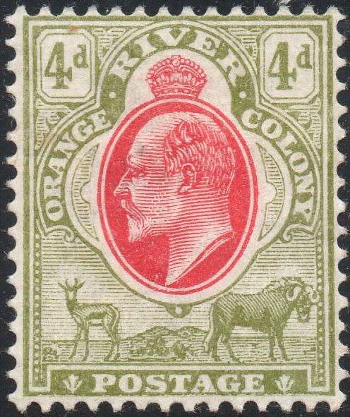 ORC 1903 SG144 4d SCARLET and SAGE GREEN WM CROWN CA MM £38(2017)