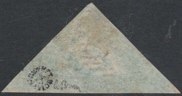 CAPE OF GOOD HOPE 1853 SACC2 - 4d BLUE ON DEEPLY BLUED PAPER - VFU - CV R5500+