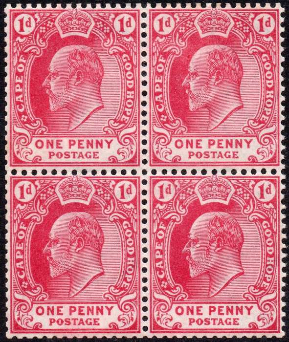 Cape of Good Hope 1902 SACC66 1d CARMINE BO4 - UM CV R360