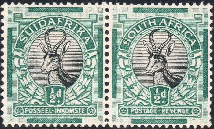 UNION OF SA - SG42d ½d/ BLACK and GREEN - ``$ Variety - `*UM* CV £50(2017)