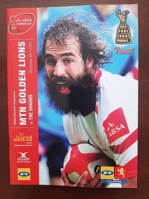 Currie Cup Final Match Programme 2011: Golden Lions vs The Sharks