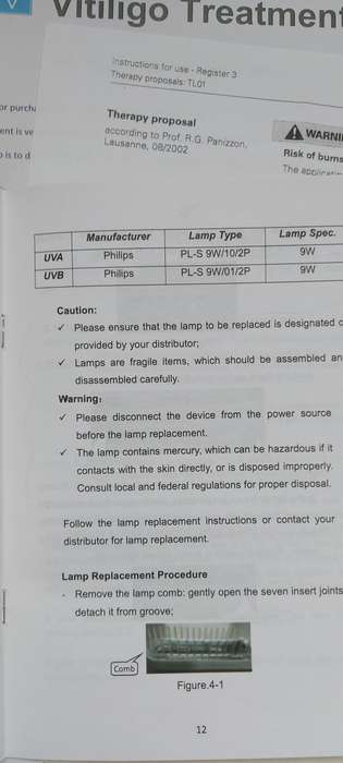 Phillips UVB Phototherapy Light