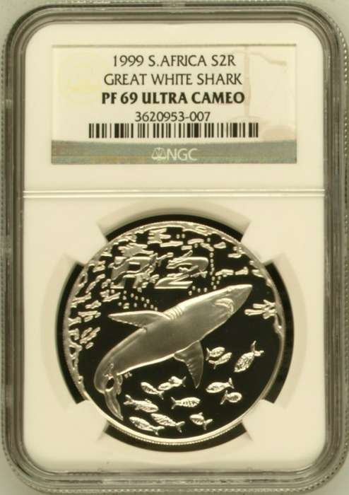 PF69 UC - 1999 Silver Proof R2 - Shark