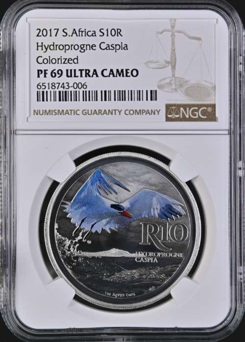 PF69 UC - 2017 Sterling Silver R10 - 1oz Silver Color Series - Caspian Tern
