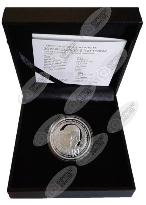 2019 Silver Proof R1 - Nelson Mandela - Life of a Legend Series