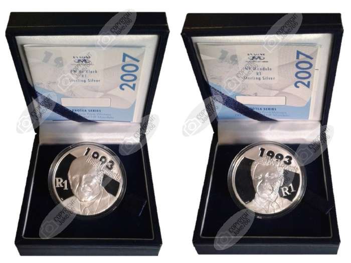 2007 Silver Proof R1 - Mandela & De Klerk Combo