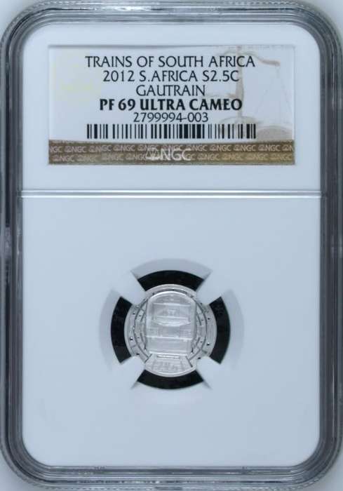 PF69 UC - 2012 Silver Proof 2½ c (Tickey) - Gautrain