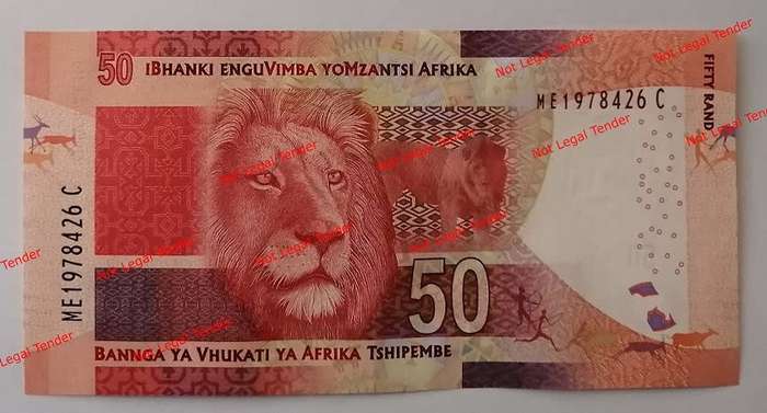 L Kganyago R50 Bank Note