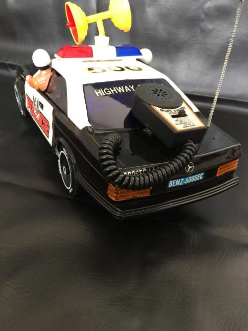 Police Mercedes Benz 500 SE arg toys 1/10 scale large made in Taiwan!!!!!!!!!!