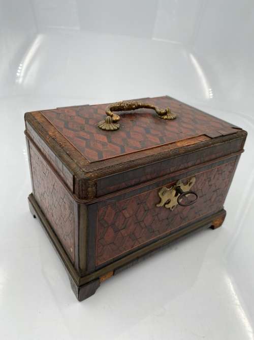 ANTIQUE WOODEN TEA CADDY DAMAGED!!!