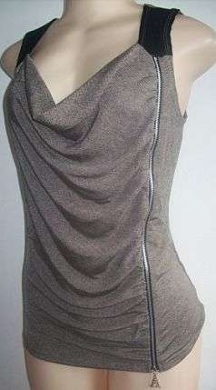 Stylish Sleeveless Grey Top. Size 32 - 34