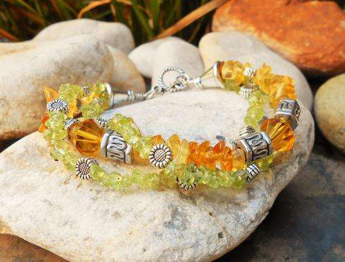 ABUNDANCE BRACELET Citrine and Peridot