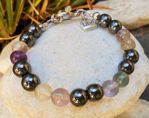 PROTECTION BRACELET Hematite and Fluorite