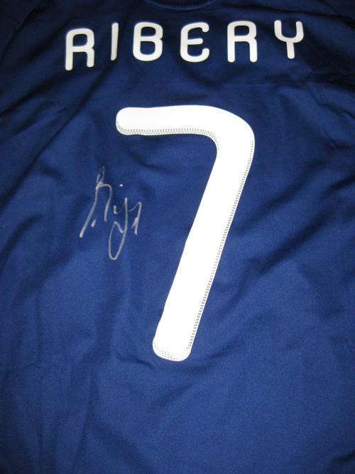 Frank RIBERY signed France World Cup home shirt WOW