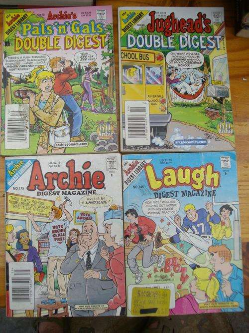 4 X ARCHIE DIGEST/DOUBLE DIGEST COMICS