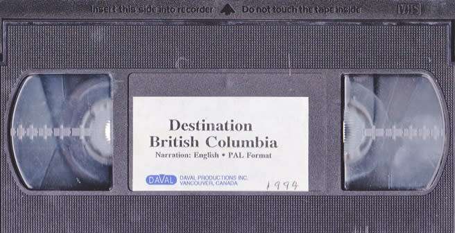 VINTAGE  1994 VHS VIDEO CASSETTE  `DESTINATION BRITISH COLUMBIA `