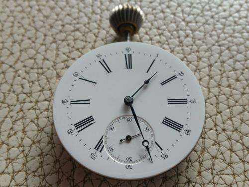 Antique Pocket watch Movement with Enamel Dial -Watchmaker Treasures