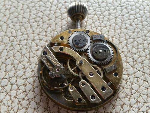 Antique Pocket watch Movement with Enamel Dial -Watchmaker Treasures