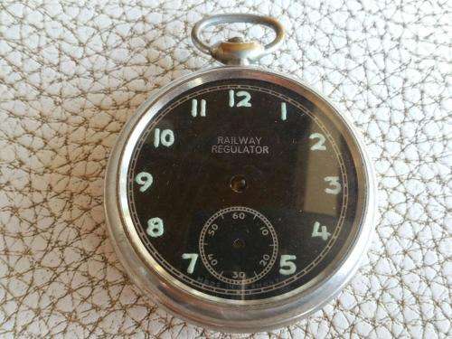 Antique Pocket watch Movement with Dial and Case -Railway Regulator-Watchmaker Treasures