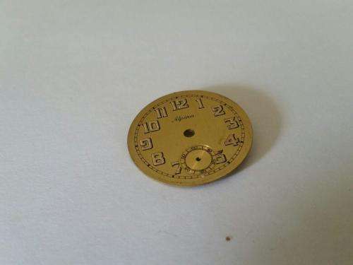 Antique watch Dial Alpina 23mm round -Watchmaker Treasures