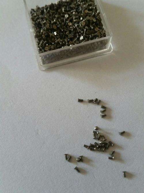 Watch screws 0.7mm x 1.6mm estimated 1500 pices in a box -Watchmaker Treasures