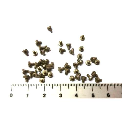 4.1 x 1.5mm Steel Cheese Head Clock Screws 46Pcs