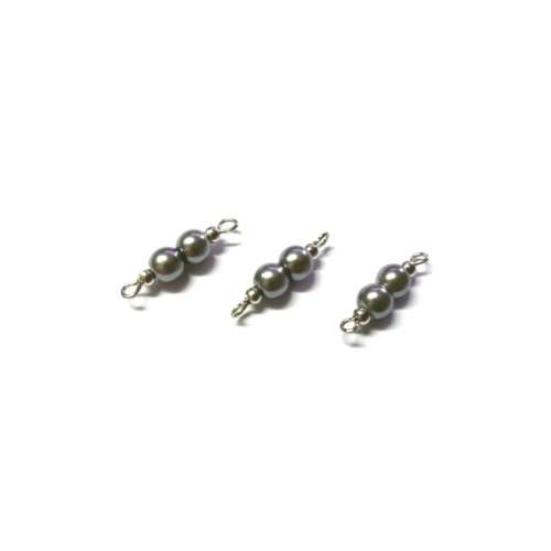 Beads / Connectors 22mm/ Glass Pearl Beads  6mm  /Price p.1pc, Beads for crafting
