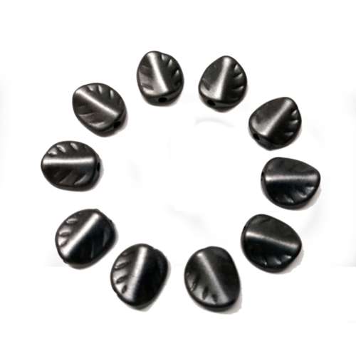 Beads /Acrylic Beads - 12mm -  10 pcs metallic grey- for jewellery crafting