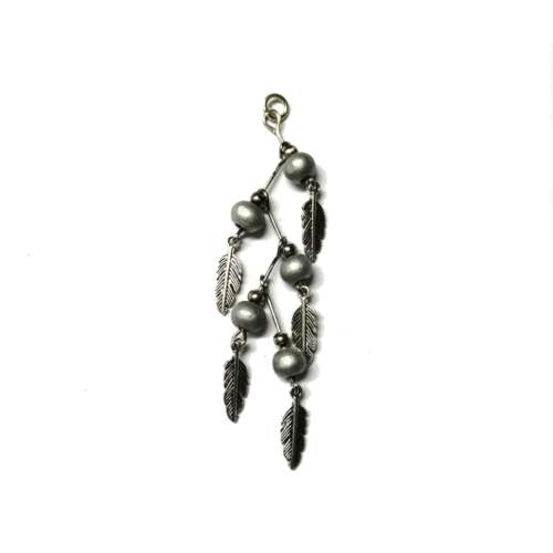 Pendants / Feather - wooden beads Pendant  - 1pc - length 6cm / Beads for crafting
