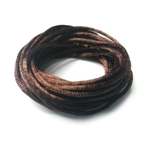 CORDS / SATIN CORD / 2.5mm - BROWN - 1m PACK / CORDS for crafting