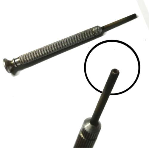 Watchmaker tools - driver with punch pin hole 0.9mm -pin - 1.9mm - total length 7.6cm