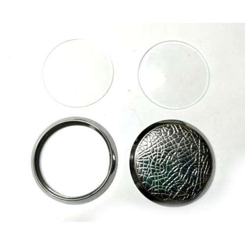 Watchmaker - Pocket Watch- case PARTS -2xglass 42.8+42.8mm,Ring+bottom48.7