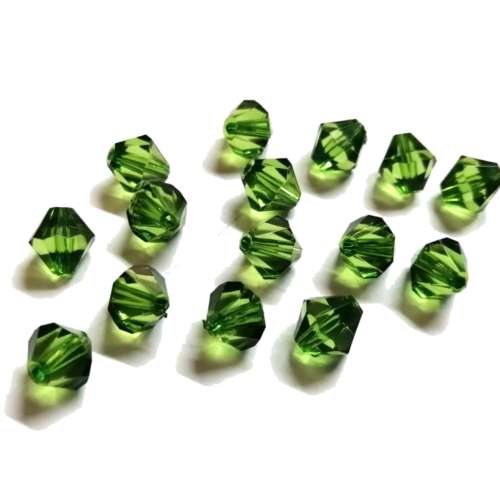 Beads /Acrylic Beads -10mm -15pcs-green - crystal optic/ Beads for crafting