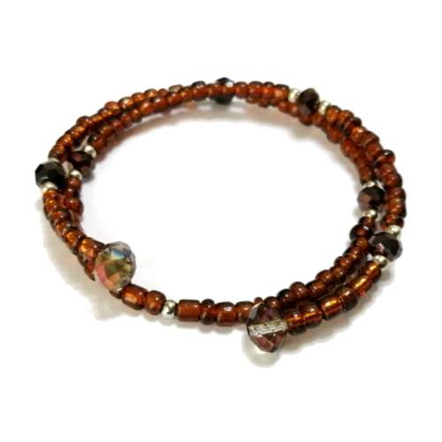 Bracelet, Crystal - Glass Bracelet with memory wire ( fits for any size )