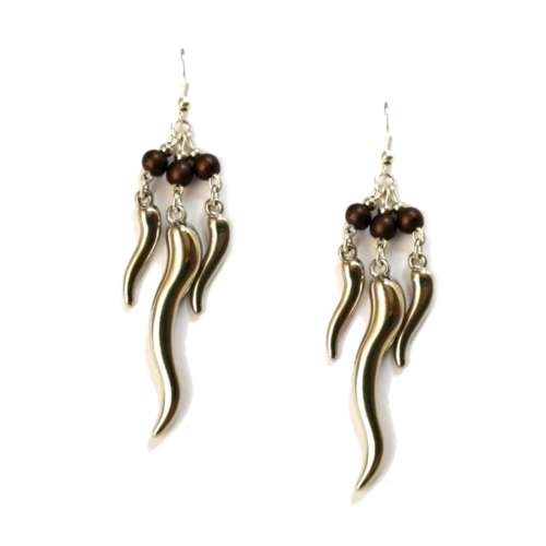 Earrings, Earrings with metal teeth