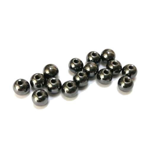 Beads / Hematite Beads - 6mm - 15pcs - / Beads for crafting