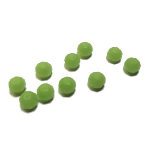Beads - Crystal Beads - 8mm - frosted green - 10pcs- Beads for crafting