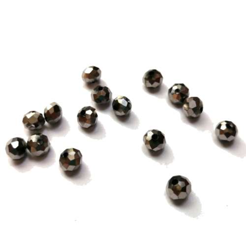 Beads - Crystal  Beads - 6mm- silver grey - 15pcs- Beads for crafting