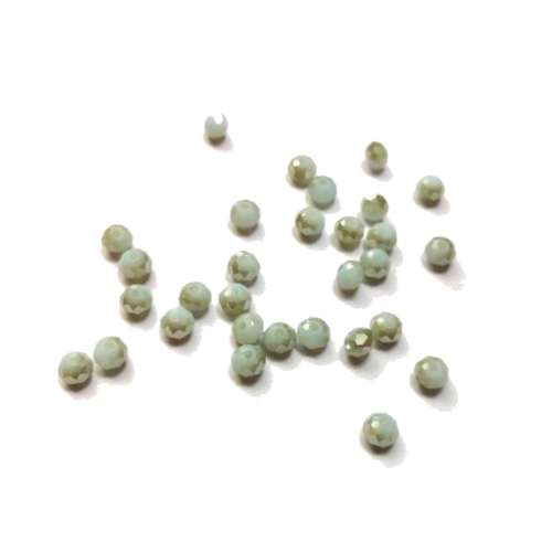 Beads /Crystal Beads - 4mm - smoked milky light blue  - 30pcs / Beads for crafting