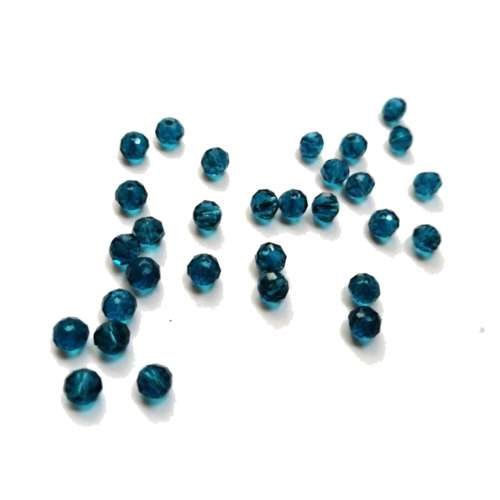 Beads /Crystal Beads - 4mm - clear blue  - 30pcs / Beads for crafting