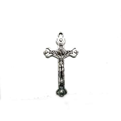 Pendants / Cross -Silver Metal Pendant - 1pc - 43x24mm / Pendants for crafting