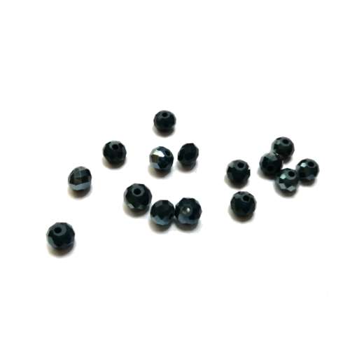 Beads / Crystal Beads - 6mm -shiny navy grey- 15pcs / Beads for crafting