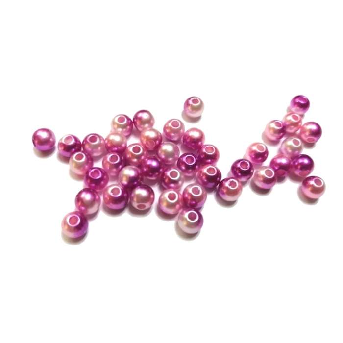 Beads / Acrylic Beads -6mm ball -40pcs- pink blurred / Beads for crafting