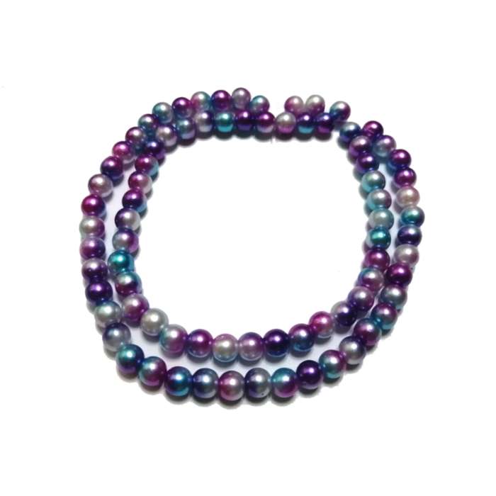 Beads / Acrylic Beads -6mm ball -80pcs- purple / blue blurred / Beads for crafting