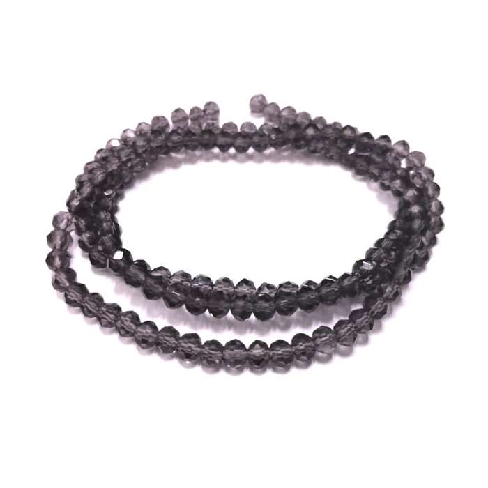 Beads - Crystal Beads - 4mm - clear purple  +/- 130pcs String - Beads for crafting
