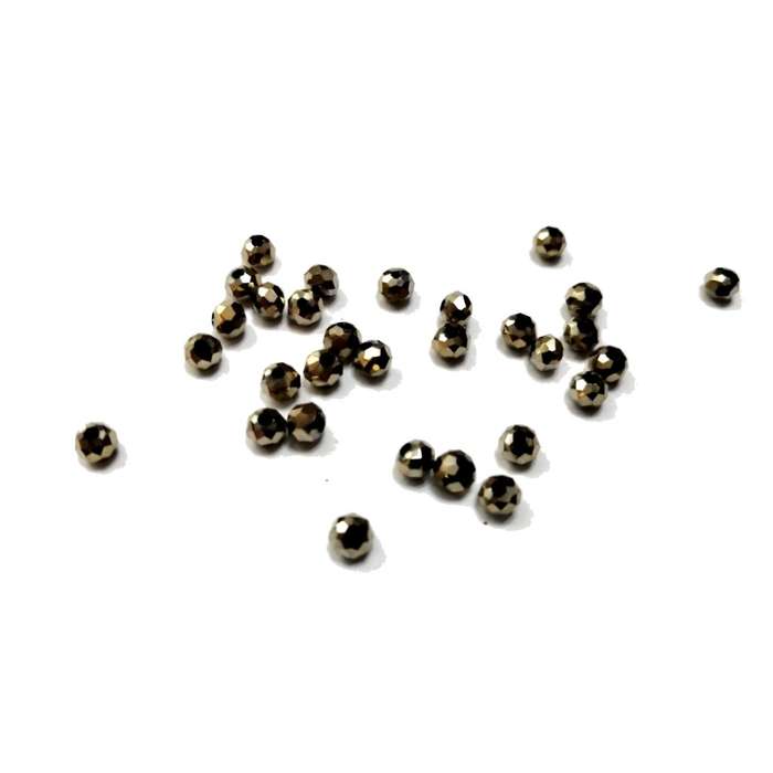 Beads - Crystal Beads - 4mm -  gold  +/- 30pcs - Beads for crafting