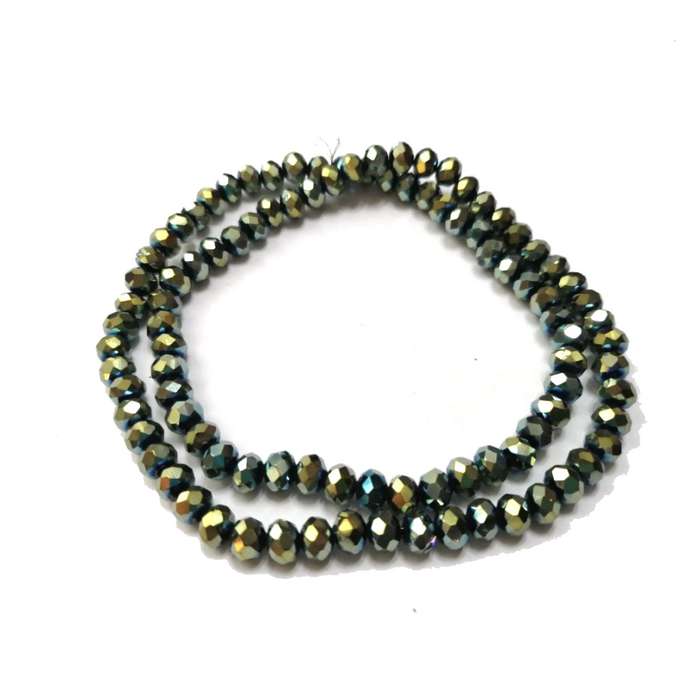 Beads - Crystal Beads - 6mm -rainbow blue green- String+/-95pcs - Beads for crafting